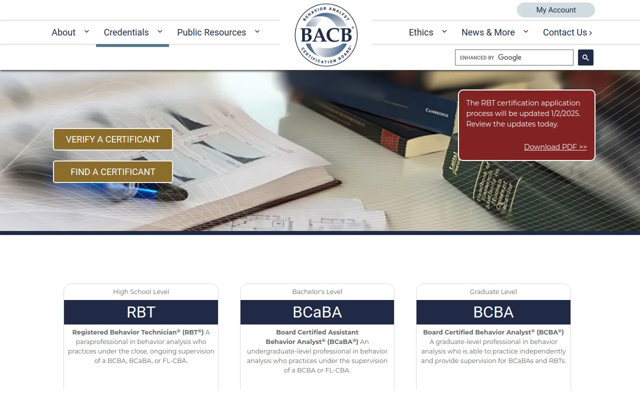 Preview of bacb.com