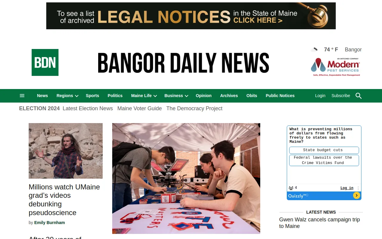 Preview of bangordailynews.com