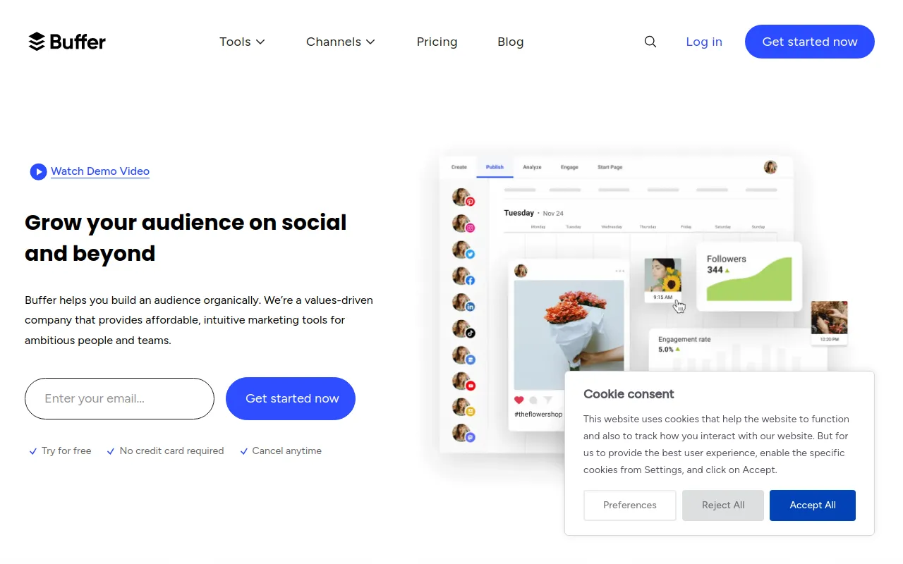 Preview of buffer.com