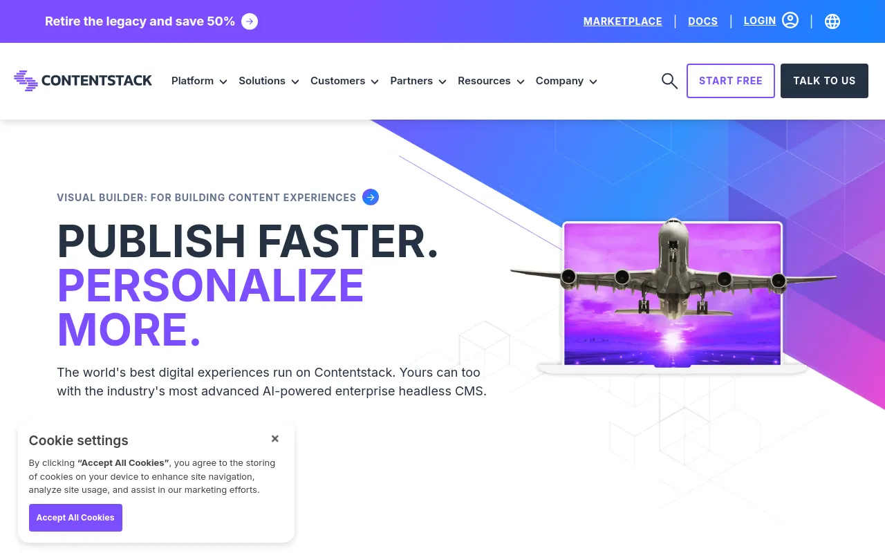 Preview of contentstack.com