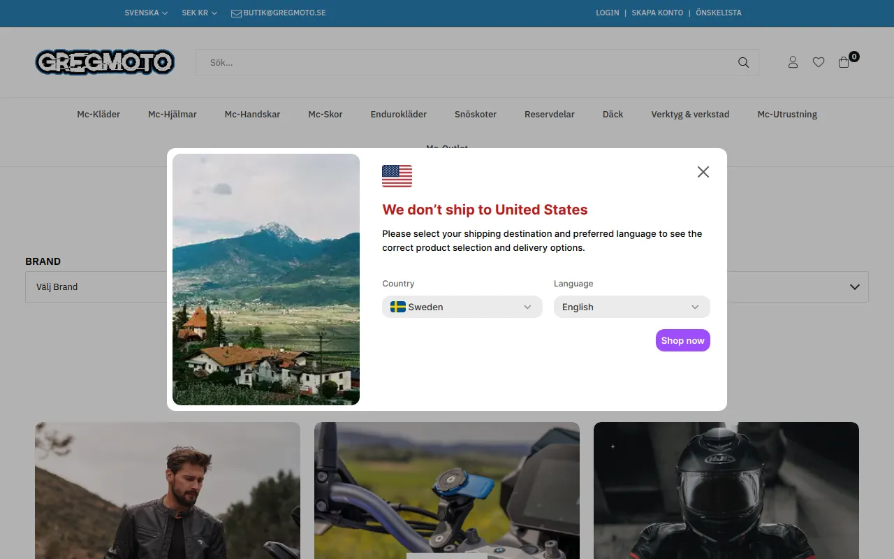 Preview of gregmoto.se