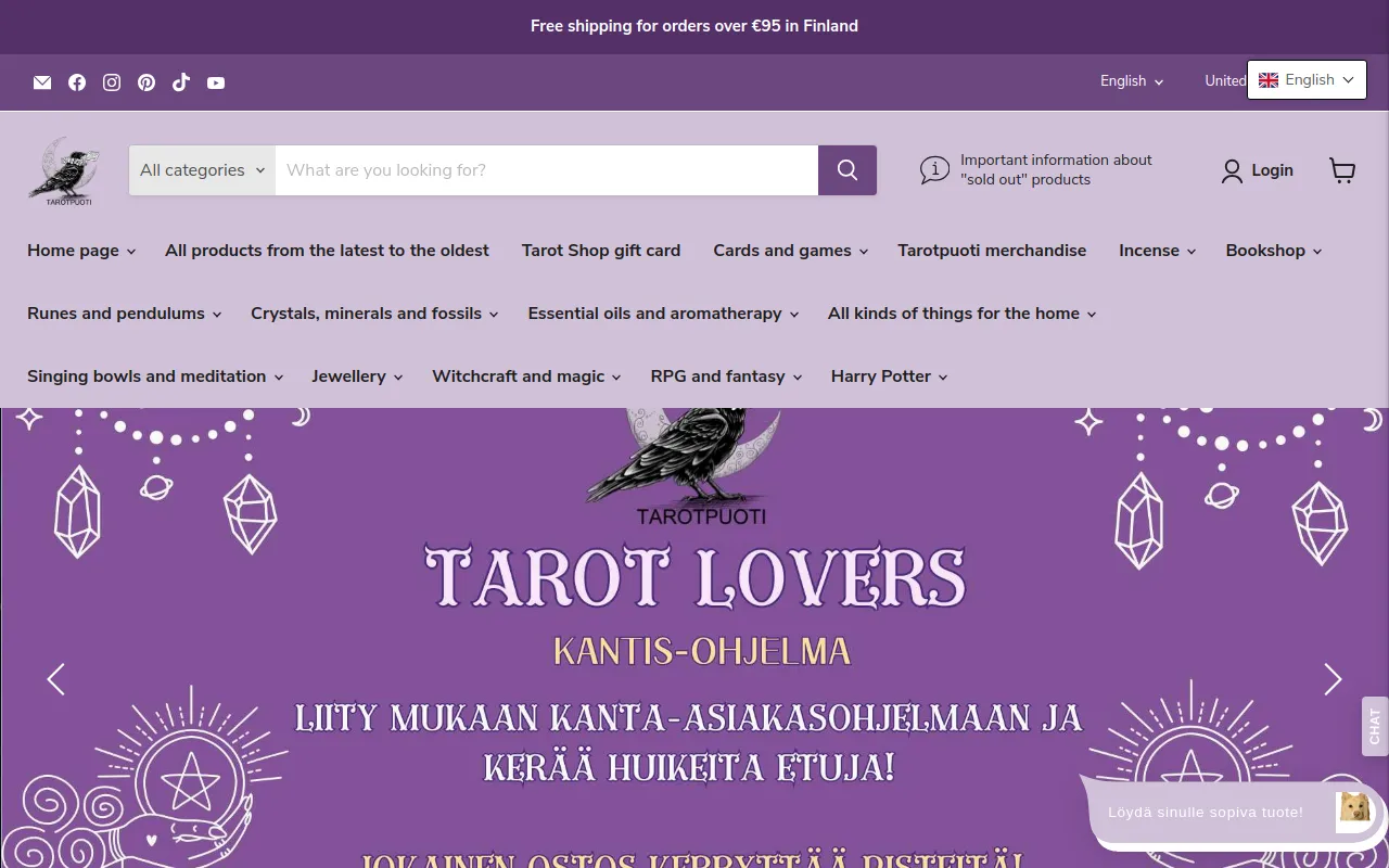 Preview of tarotpuoti.fi